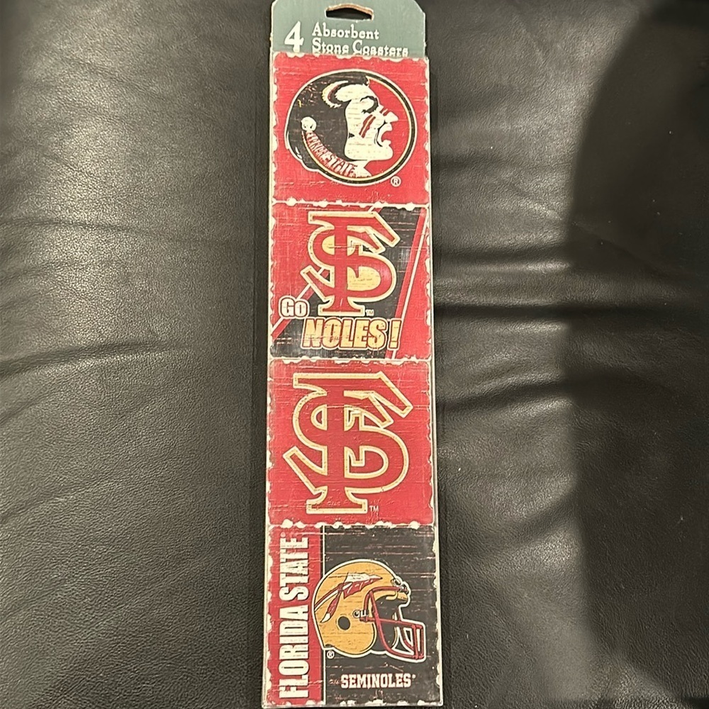 Florida State Seminoles new set of 4 absorbent stone coasters for the ACC Champs
